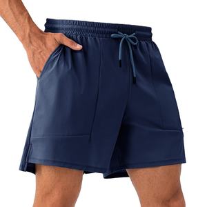 Shorts de course unisexe pour hommes, style urbain, 240g, 100% coton, séchage rapide, taille élastique, pour entraînement musculaire et gym – Meilleures ventes - Product Image 1