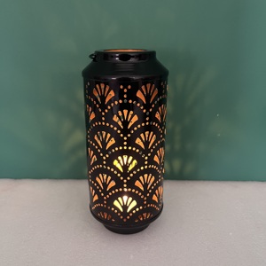 Tall Metal Candle Holder Hollow Pattern <b>Lantern</b> <b>Tea</b> <b>Light</b> Decorative Cylinder for Home Wedding Ramadan Decor - Product Image 1
