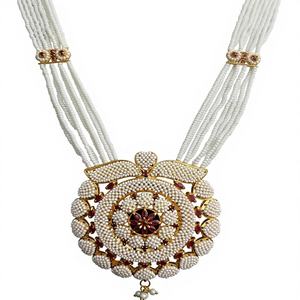 Harpière traditionnelle indienne Jal Puwai en laiton longue avec base pour femmes - Product Image 1