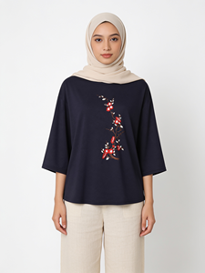 Chemisier d'été moderne brodé et tissé Bmama pour femme, décontracté, à manches bouffantes, coupe ample, vente en gros - Product Image 3