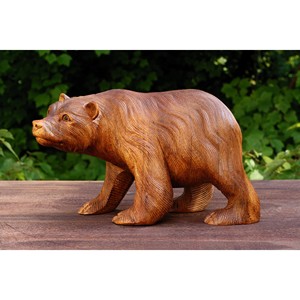 Tabouret en bois de manguier artisanal en forme d'ours - Vente en gros de meubles de décoration intérieure en Inde - Product Image 1