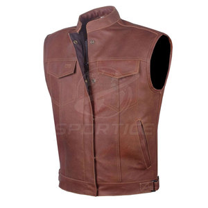 Best Edition New Quality Low Rate Men <b>Leather</b> <b>Vest</b> New Design Customer Demand Men <b>Leather</b> <b>Vest</b> - Product Image 2
