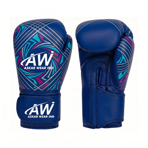 Askar Wear Ind Boxing <b>Gloves</b> <b>12</b> <b>Oz</b> PU Leather Velcro Closure Breathable Full Finger Adult Training Gear - Product Image 1