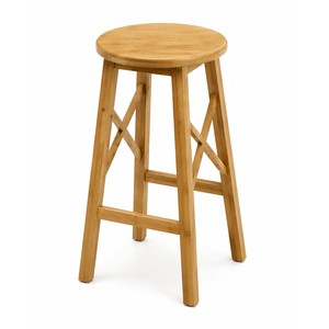 เก้าอี้เคาน์เตอร์ไม้ไผ่ทรงกลมขายส่ง |   ที่นั่งบาร์ทำมือจากอินเดีย - Product Image 1