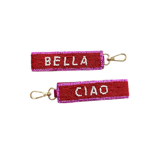 Porte-clés et dragonne de poignet Art Déco de haute qualité, avec lettres brodées et perles de verre colorées, faites main et personnalisées, motif floral, pour la rentrée scolaire - Product Image 3