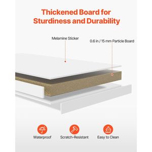 Organizador de Escritorio de Madera de 1 Nivel, 37 x 9.4 x 28.7 Pulgadas, Estante de Almacenamiento y Exhibición para Libros y Artículos de Oficina - Product Image 4