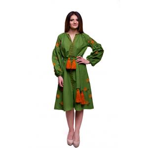 Vestido Hecho a Mano con Estilo Tradicional y Nuevo Diseño Ucraniano, Vestido Bordado de Manga Larga con Nuevo Diseño - Product Image 2