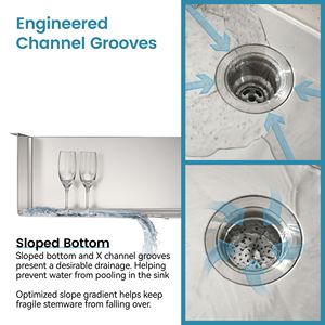 Handmade Stainless Steel 30\" X 22\" Single Bowl <b>Kitchen</b> <b>Sink</b> with Brushed Overmount Cutting Board Colander Unable to Ship - Product Image 4