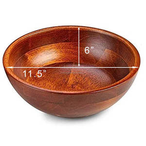 Los más vendidos, el último cuenco de madera, utensilios de cocina multiusos elegantes de lujo para servir ensaladas, frutas, fiestas, respetuosos con el medio ambiente directo - Product Image 3