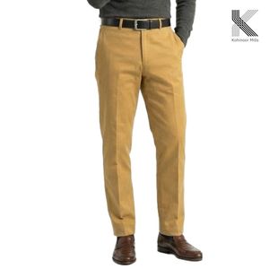 <span class=keywords><strong>Pantaloni</strong></span> Chino Elasticizzati da Uomo in Twill di Cotone e Spandex 285GSM, Business Casual OEM ODM - Product Image 1