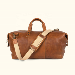 Sac de voyage extra large en cuir Crazy Horse vintage pour homme – Sac de sport en gros - Product Image 2