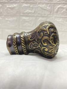 Empuñadura de Bastón de Latón Grabada Moderna de 5 Pulgadas, Diseño Vintage para Bastón de Madera, Venta al por Mayor OEM - Product Image 4