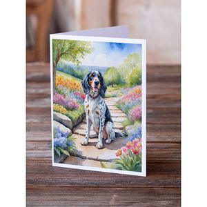 Lunatique A7 Taille 5x7 Anglais Setter Printemps Chemin Cartes Vierge Paquet de 8 avec Enveloppes Cartes de Voeux - Product Image 2