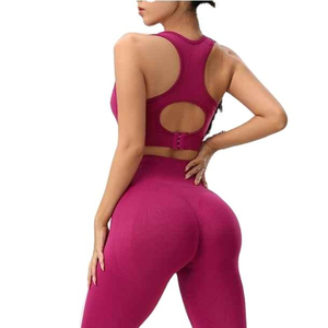 Ensemble de sport pour femme à manches longues avec décorations à fermeture éclair, 2 pièces : crop top athlétique et legging, idéal pour l'entraînement et le yoga - Product Image 6