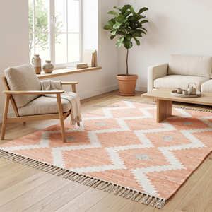 Black Diamond Wool Kilim Area <b>Rug</b> for Living Room Scandinavian Modern Farmhouse & <b>Rustic</b> Home - Product Image 6