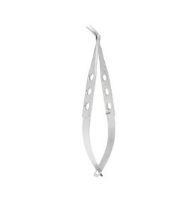 Ciseaux de micro-transplantation corneenne courbés à droite en acier inoxydable, instruments chirurgicaux ophtalmiques - Product Image 1