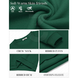 Sudadera Clásica para Hombre, Cuello Redondo, 100% Algodón, Cómoda, Manga Larga, Forro Polar, Transpirable, Ecológica, para Otoño e Invierno - Product Image 6
