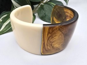 Resin Acrylic Handmade Opening <b>Bracelet</b> Trendy Round-Shaped <b>Bracelet</b> for Women Girls Customized Size Best Quality - Product Image 6