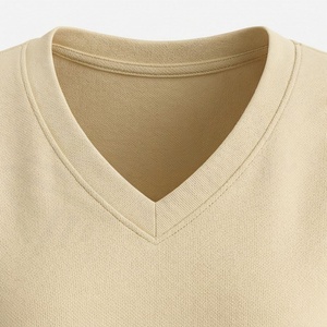 Conjunto de 2 Piezas para Mujer, Tejido, Color Sólido, Cuello en V, Manga Corta, Top y Pantalones Cortos por Encima de la Rodilla, Estilo Casual Holgado, para Primavera/Verano - Product Image 4