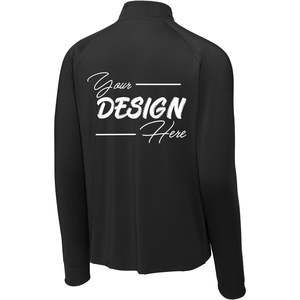 2025 Impresión personalizada St850 Quarter Zip up Pullover para hombre Camisa elástica con imagen de logotipo y textos Agregar toques personales - Product Image 1