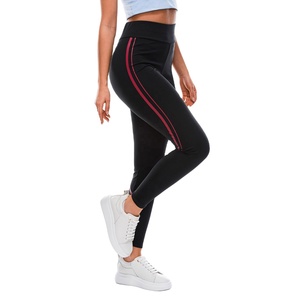 Leggings de fitness de gymnastique serrés personnalisés taille haute pour femmes pantalons de yoga en maille respirante avec logo pour l'entraînement et le sport - Product Image 5
