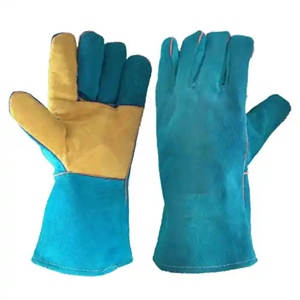 High Protection Industrial Heavy-Duty Cowhide Split Leather Work Gloves Anti-Cut Safety Gloves for Welders Hand <b>Arm</b> Protection - Product Image 5