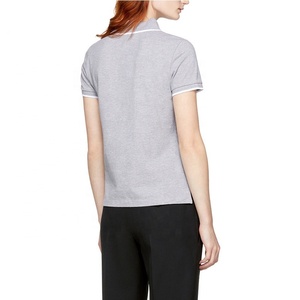 Camiseta de algodón puro para mujer 2025, cuello redondo, manga corta, top con logo personalizado, top de punto a rayas con hombros descubiertos, camisa de otoño - Product Image 2