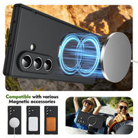 Funda Magnética Plegable de Vidrio Templado 360 para Samsung Galaxy Z Fold 8 Ultra °   Soporte de Anillo Metálico con Protección de Bisagra y Cubierta Antigolpes