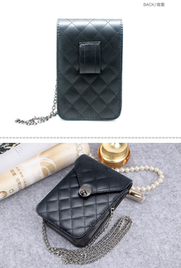 Bolso de Mano Mini de Piel Genuina para Mujer, Estilo Bandolera, de Noche, con Cadena Desmontable, Riñonera - Product Image 5