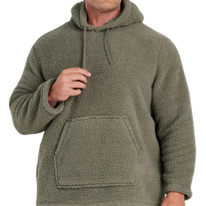 Plus Size Men's Unisex Knitted Polyester/Cotton <b>Hoodie</b> 180g Anti-Pilling Breathable Anti-Shrink Wholesale - Product Image 4