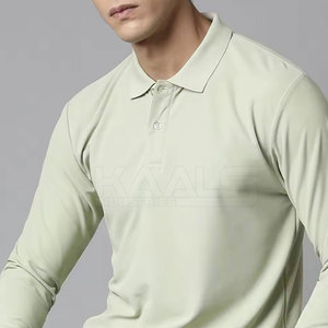 Camisa Polo de Manga Larga para Hombre, Corte Moderno, Tela Ligera y Cómoda, Excelente Opción para Uniforme de Oficina y Vestimenta Casual - Product Image 5