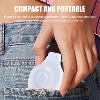 Mini anneau anneau lumineux Selfie lumière LED 3 Modes de couleur réglage 220 degrés Rotation haute luminosité Smartphone lumière
