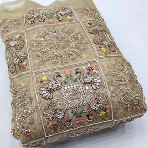 Tissu de broderie perlée haut de gamme, tissu personnalisé, tissu à sequins, tissu en dentelle, vêtements de mode, boutique de vêtements, vente en gros, exportation - Product Image 4