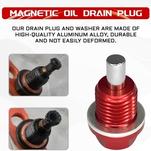 Tappo di Scarico Olio Magnetico in Alluminio Rosso M12 M14 M16 M20, Kit di Riparazione per la Svuotatura del Bagno Olio per la Maggior Parte delle BMW, Toyota, Nissan - Product Image 4