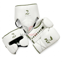 Nouvel ensemble de boxe Fly Boxing imprimé unique, 100% cuir véritable, gants de boxe professionnels, ensemble d'entraînement de boxe Pro Punching