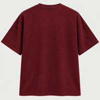 T-shirt graphique sur mesure de haute qualité à manches courtes, bordeaux, coupe oversize, en coton, style gothique vintage, streetwear de luxe personnalisé