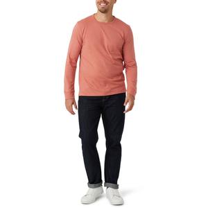 เสื้อยืดผ้าฝ้าย100% สำหรับผู้ชายเสื้อยืดลำลองแบบเรียบเสื้อยืดแขนยาวสีบล็อกสำหรับฤดูใบไม้ผลิขายส่ง - Product Image 5