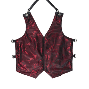 Gilet fantaisie Kyoto, décontracté, de haute qualité, respirant, exclusivement conçu pour les baristas et les barbiers, en velours. - Product Image 2