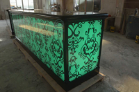 Nouveau design de comptoir de bar LED de luxe pour hôtel, salon, lounge à chicha, restaurant musical