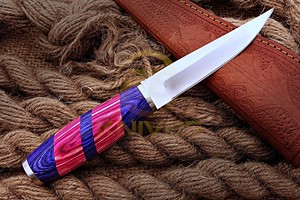 Premium Fillet <b>Knife</b> Stainless Steel Blade Multicolor Wood <b>Handle</b> for Fish Cleaning and Processing - Product Image 4