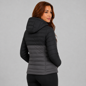 Top Quality <b>Women</b> Puffer Jacket Warm <b>Lightweight</b> Quilted Winter <b>Coat</b> Custom Logo Full Zipper Hooded Casual Outerwear Wholesale - Product Image 3