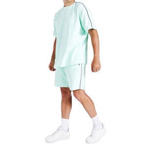 Conjunto Casual de 2 Piezas para Hombre, Camisa y Pantalones Cortos de Algodón, Ropa Urbana de Verano, Proveedor Mayorista - Product Image 1