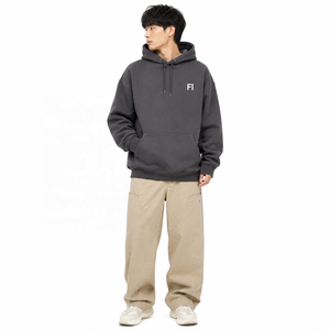 Sweat-shirt à capuche surdimensionné personnalisé OEM pour hommes, en molleton de coton épais, coupe décontractée à épaules tombantes, style streetwear, vente en gros USA - Product Image 1