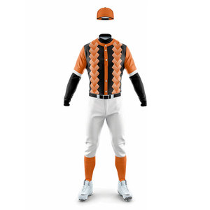 OEM Plus Size Top Selling Button Up Design Jersey Sublimation Stripe Design Printed Softball Adults Men's <b>Baseball</b> Uniform <b>Sets</b> - Product Image 5