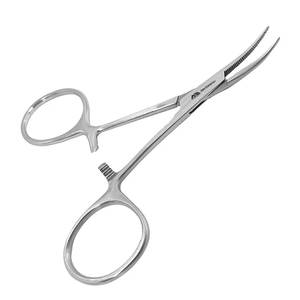 Pince à épiler en tissu Kocher 5 pouces fabricant pakistanais vente en gros pas cher médical chirurgical 1X2 dents - Product Image 1