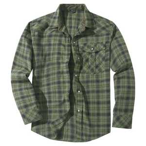 Chemise décontractée à manches longues en flanelle pour homme, col en velours côtelé, à carreaux, boutonnée, chaude, vintage, pour l'extérieur - Product Image 4