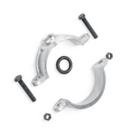 Laju Sinergi Metalindo Collier de serrage double en acier galvanisé avec finition zinc, garantie 2-3 ans pour les secteurs de la santé et de l'exploitation minière