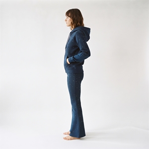 Conjunto Deportivo de Dos Piezas para Mujer, con Pedrería, de Algodón, para Invierno, Sudadera y Pantalones de Dos Tonos, Ropa Casual Transpirable - Product Image 3