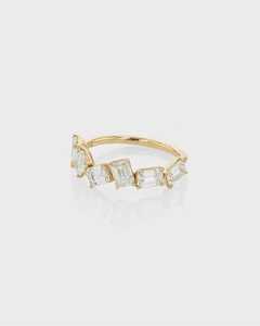 แหวนทองคำแท้ 14K สำหรับผู้หญิง ทรง Eternity ประดับเพชร Emerald Cut แบบ Lab Grown สไตล์ East West สำหรับงานแต่งงานหรือเป็นเครื่องประดับแทนคำมั่นสัญญาสำหรับเจ้าสาว - Product Image 4