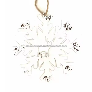 Metal colgante Navidad copo de nieve para Navidad hogar evento decoración Navidad adornos colgantes de Navidad - Product Image 2